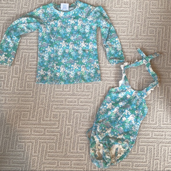 Eyelet & Ivy Rash guard + swimsuit / size 4 - Picture 1 of 1